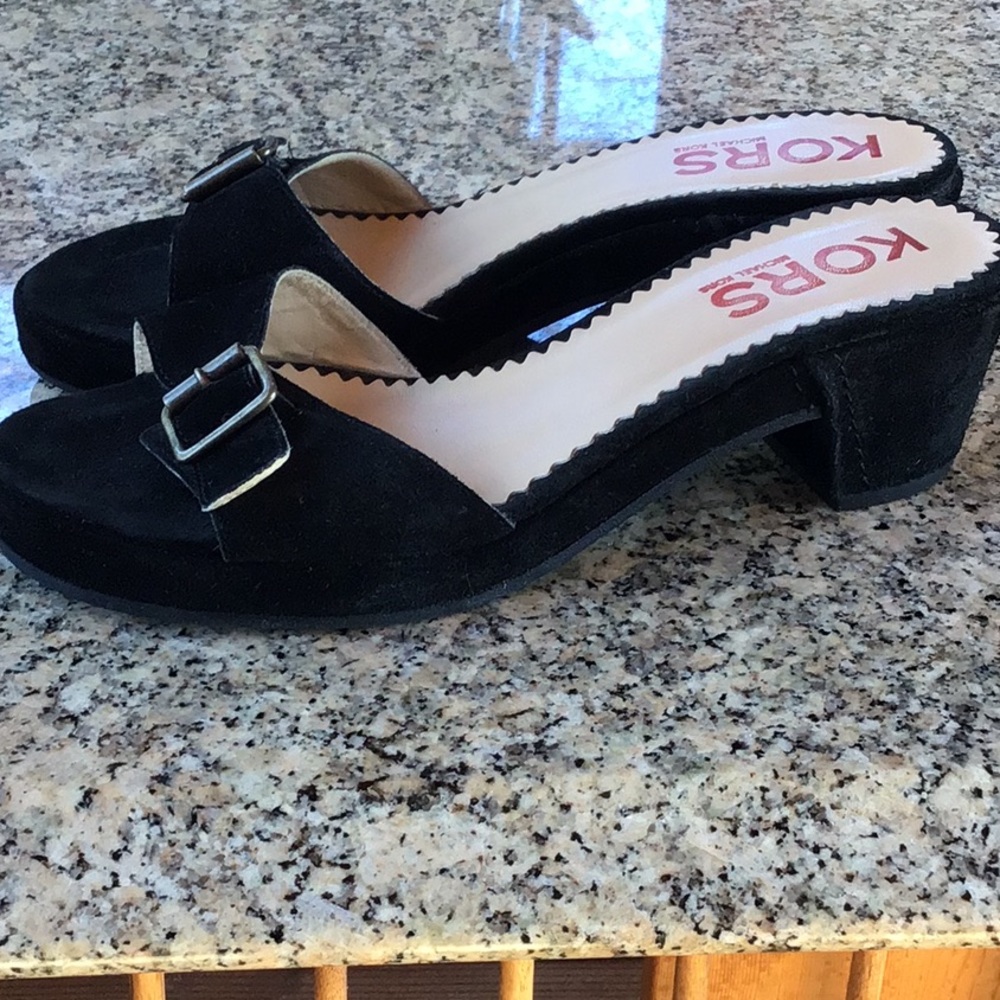 Michael Kors Black Suede Sandals